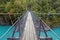 Swing bridge over the Hokitika river, west coast, New Zealand