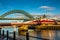 Swing bridge and Tyne bridge, Newcastle upon Tyne