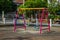 Swing chairs for children in park.