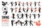 Swing dance clipart collection. Set of swing dancers isolated on white background