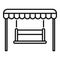 Swing garden chair icon, outline style