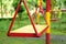 Swing set on a playground