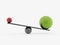 Swing spheres red and green isolated