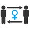 Swingers Exchange Female Vector Icon