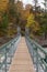 Swinging bridge at Jay Cooke State Park in Autumn