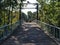 Swinging bridge over a river