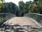 Swinging bridge over a river