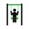 Swinging child silhouette icon