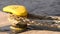 Swinging mooring line of a trawler