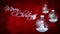 Swinging Ornaments on Red Merry Christmas Text Loop