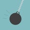 Swinging wrecking ball icon