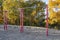 Swings in a Playground on a Beautiful Fall Afternoon