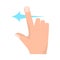 Swipe left touch screen gestures vector illustration