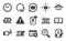 Swipe up, Algorithm and Copyright laptop icons set. Copywriting notebook, Sms and 360 degrees signs. Vector