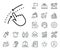 Swipe up down line icon. Move finger sign. Salaryman, gender equality and alert bell. Vector