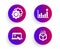 Swipe up, Efficacy and Settings gears icons set. Augmented reality sign. Vector