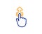 Swipe up line icon. Move finger sign. Vector