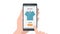 Swiping finger to choose polo and add to cart on mobile smartphone device