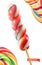 Swirl candy, lollipop. 3d realistic vector icon