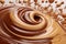 a swirl of chocolate and peanut butter, creamy and smooth - generative Ai illustration