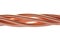 Swirl of copper corrugated pipe