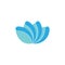 Swirl curves blue decoration logo vector