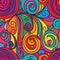 Swirl drop love seamless pattern