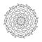 Swirl drops circle vector mandala coloring book