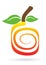 Swirl fruit logo