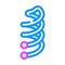 swirl hair pin color icon vector illustration