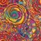 Swirl line full colorful seamless pattern