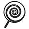 Swirl lollipop icon, simple style