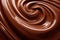 swirl of melted dark chocolate background, sweet liquid cocoa dessert