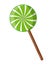 Swirl striped lollipop peppermint vector symbol icon design.