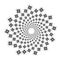 Swirl, vortex background. Rotating spiral. Star, symbol, icon, petals, flower