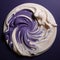 Swirled Cream Sculptures On Purple Background - Vray Style