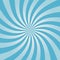 Swirling blue sunburst pattern. Radial design for comic background. Vortex backdrop. Vector.