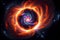 A swirling cosmic explosion