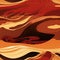 Swirling desert pattern in reds with layered and atmospheric landscapes (tiled)