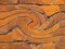 Swirling effect of brick wall