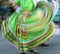 Swirling green Mexican dance dress