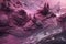 Swirling liquid metal in shades of purple and pink creating an otherworldly landscape