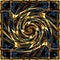 swirling metallic gold and bronze coloured grid twisted design and twirl pattern