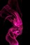 Swirling movement of pink smoke group