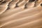 Swirling patterns of sand shaped by the wind