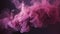 Swirling pink,magenta,purple fog on hazy dark background