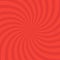 Swirling radial bright red pattern background. Vector illustration for swirl design. Vortex starburst spiral twirl square. Helix