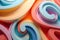 Swirling ribbons of pastel colors creating a dynamic and fluid visual effect, perfect for modern graphic designs or