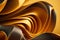 swirling spiral lines golden volumetric abstract background Generative AI