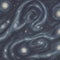 Swirling, starry night pattern, inspired by the works of Van Gogh